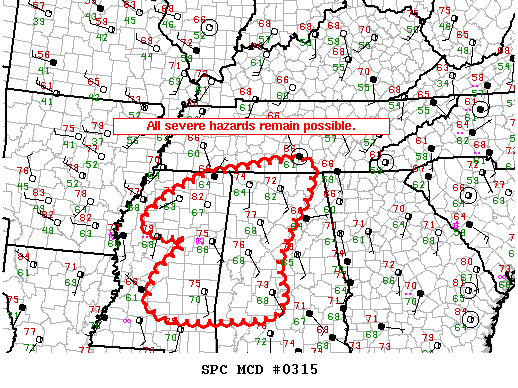 Mesoscale Discussion 315