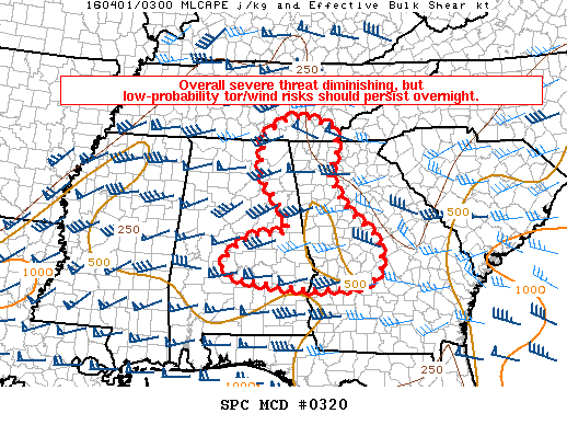 Mesoscale Discussion 320