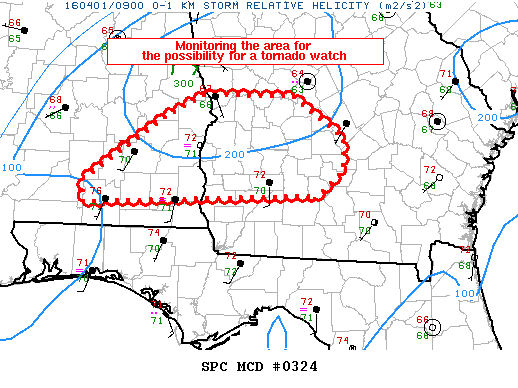Mesoscale Discussion 324