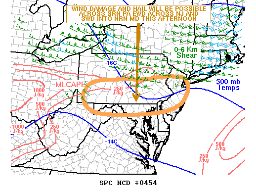 Mesoscale Discussion 454