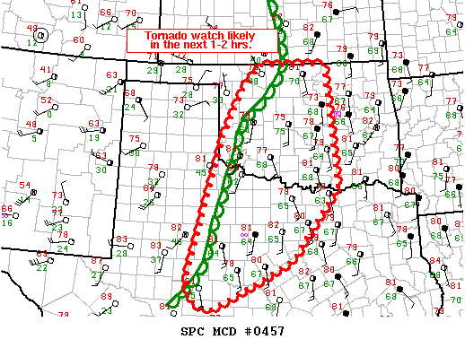 Mesoscale Discussion 457