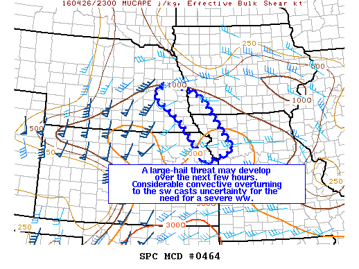 Mesoscale Discussion 464