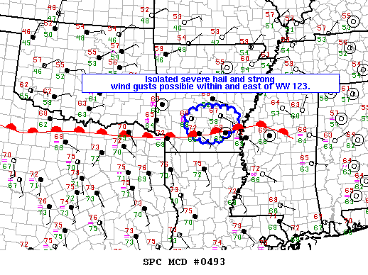 Mesoscale Discussion 493