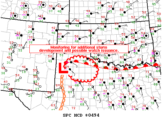 Mesoscale Discussion 494