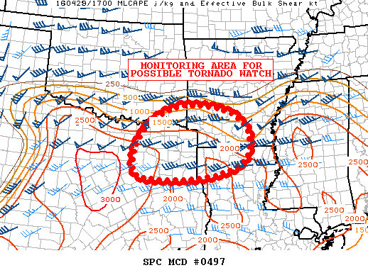 Mesoscale Discussion 497