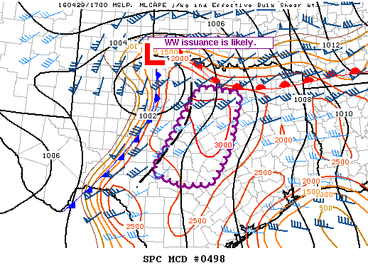 Mesoscale Discussion 498
