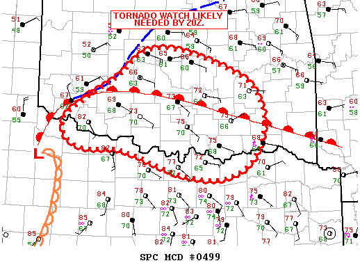 Mesoscale Discussion 499