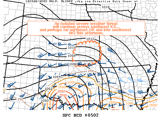 Mesoscale Discussion 502
