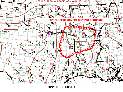 Mesoscale Discussion 504