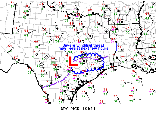 Mesoscale Discussion 511