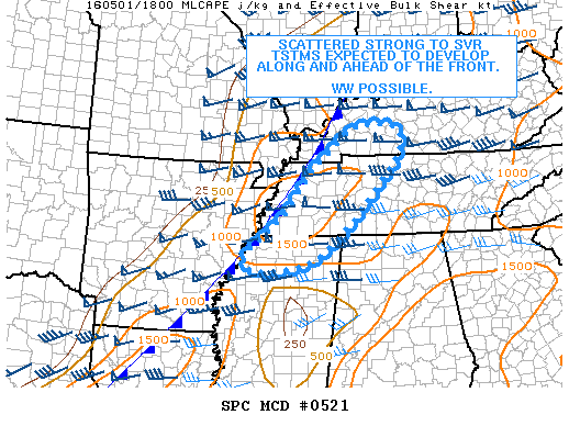 Mesoscale Discussion 521