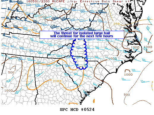 Mesoscale Discussion 524