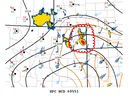 Mesoscale Discussion 551