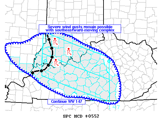 Mesoscale Discussion 552