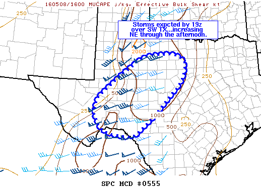 Mesoscale Discussion 555