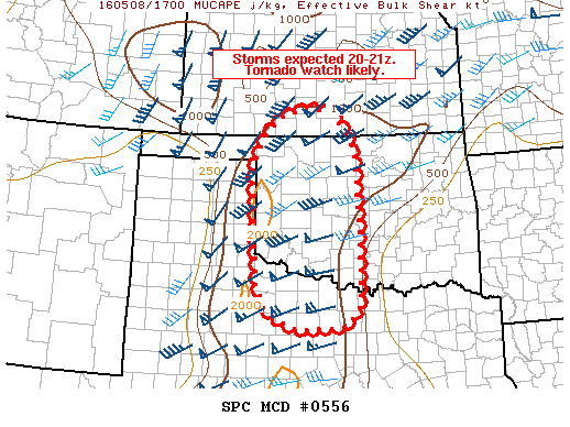 Mesoscale Discussion 556
