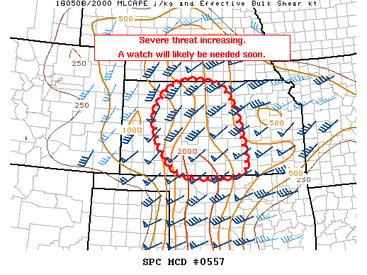 Mesoscale Discussion 557