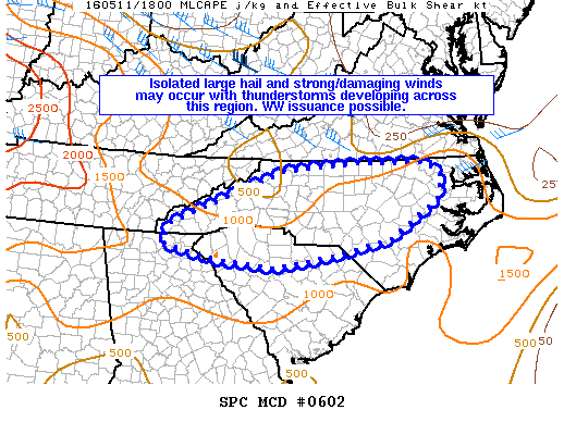 Mesoscale Discussion 602