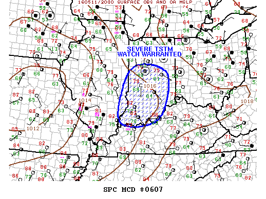 Mesoscale Discussion 607