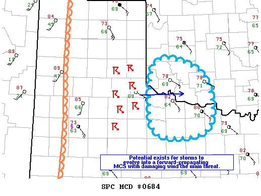 Mesoscale Discussion 684