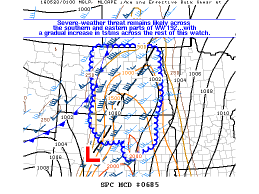 Mesoscale Discussion 685