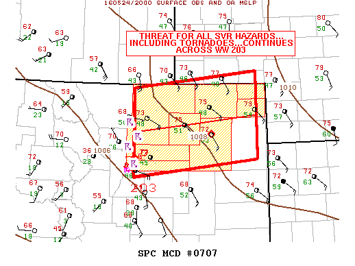 Mesoscale Discussion 707