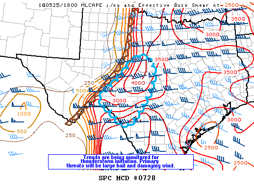 Mesoscale Discussion 728
