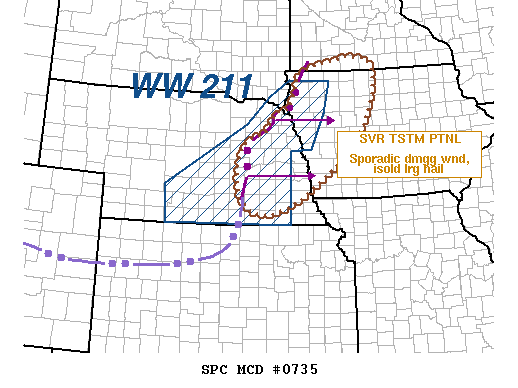 Mesoscale Discussion 735
