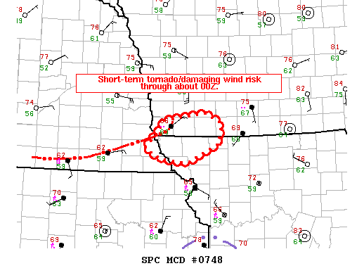 Mesoscale Discussion 748
