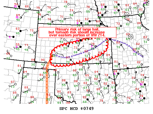 Mesoscale Discussion 749