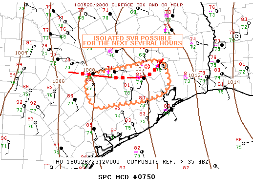 Mesoscale Discussion 750