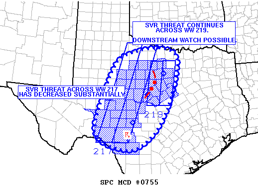 Mesoscale Discussion 755