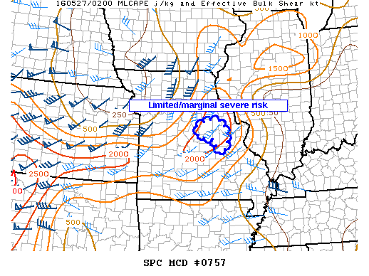 Mesoscale Discussion 757