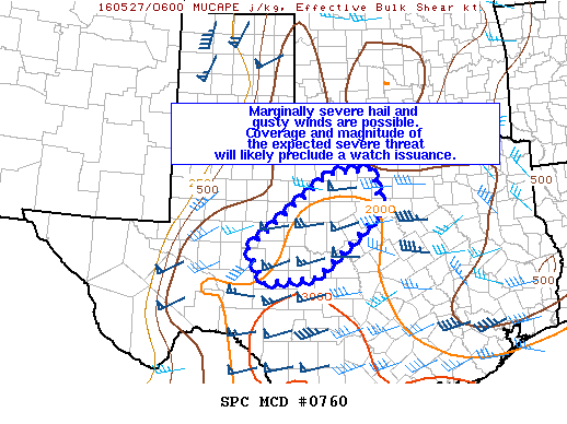 Mesoscale Discussion 760