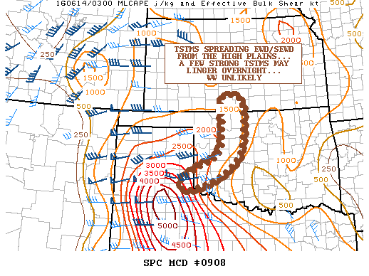 Mesoscale Discussion 908