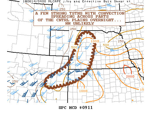 Mesoscale Discussion 911