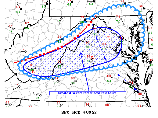 Mesoscale Discussion 952
