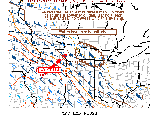 Mesoscale Discussion 1023