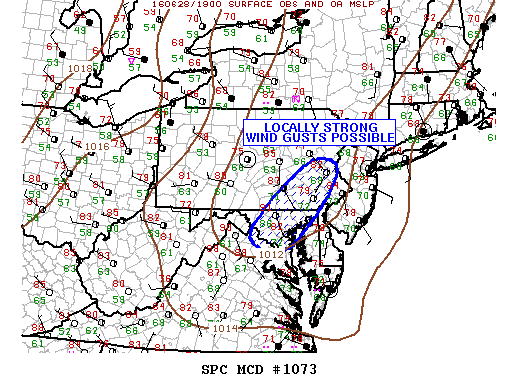 Mesoscale Discussion 1073