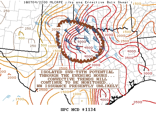 Mesoscale Discussion 1134