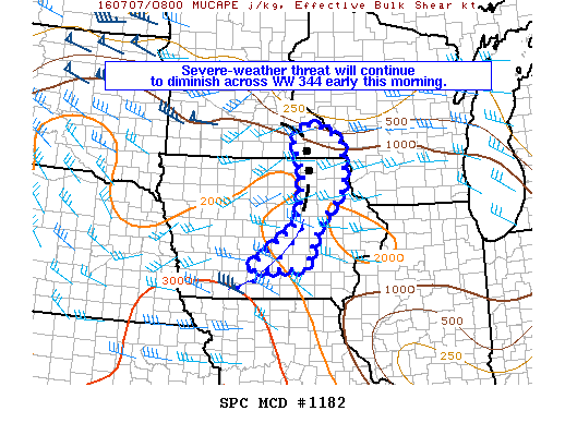 Mesoscale Discussion 1182