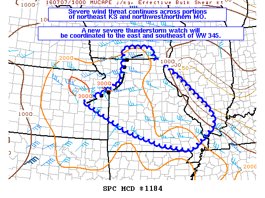 Mesoscale Discussion 1184