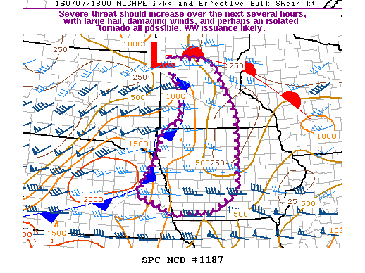 Mesoscale Discussion 1187