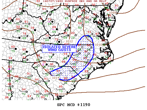 Mesoscale Discussion 1190