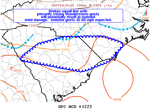 Mesoscale Discussion 1222