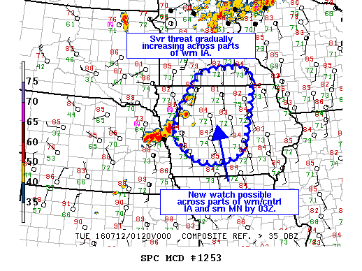 Mesoscale Discussion 1253
