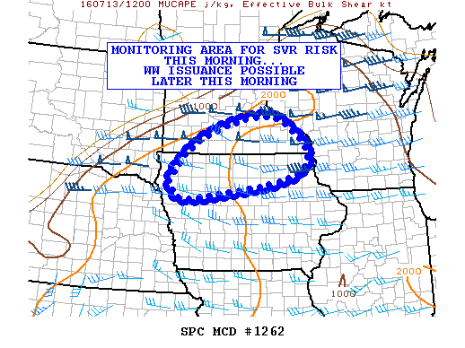 Mesoscale Discussion 1262