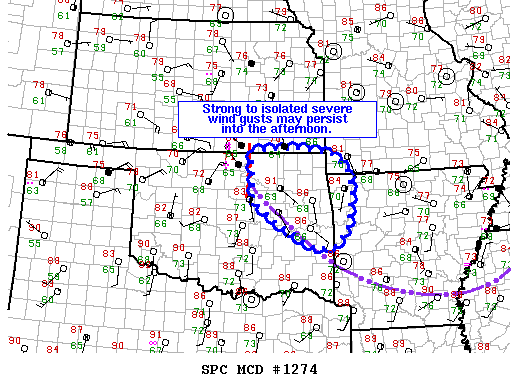 Mesoscale Discussion 1274
