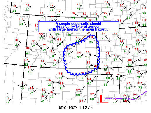 Mesoscale Discussion 1275