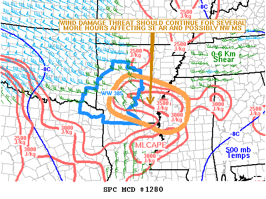 Mesoscale Discussion 1280